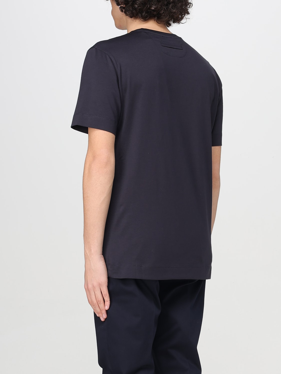 Tシャツ・カットソー ERMENEGILDO ZEGNA Men T Shirts UF360A9 F765B09 Blue ZEGNA Men's Pure Cotton T-Shirt | A.K. Rikk's