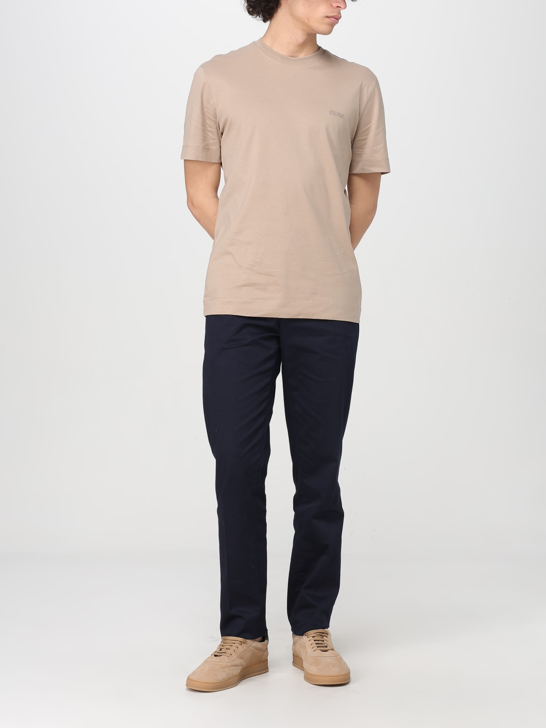 ZEGNA T-SHIRT: T-shirt men Zegna, Sand - Img 2