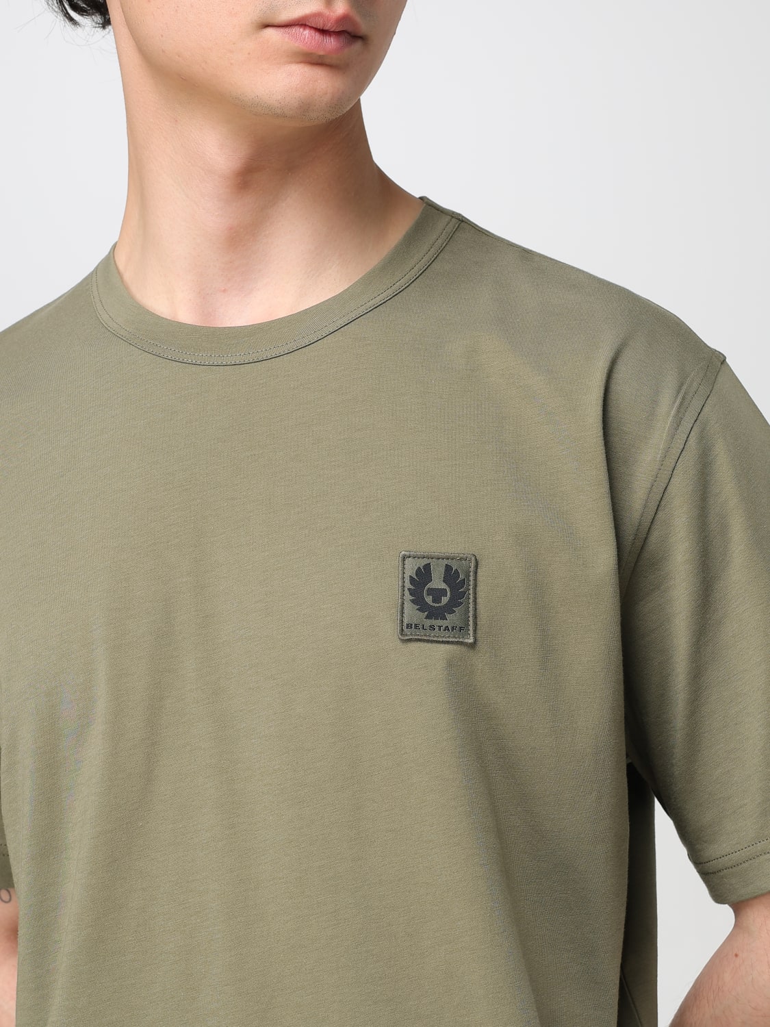 Tシャツ・カットソー BELSTAFF Men T-shirt Olive 100055 SPSGN BELSTAFF: T-shirt men - Olive | Belstaff t-shirt 100055