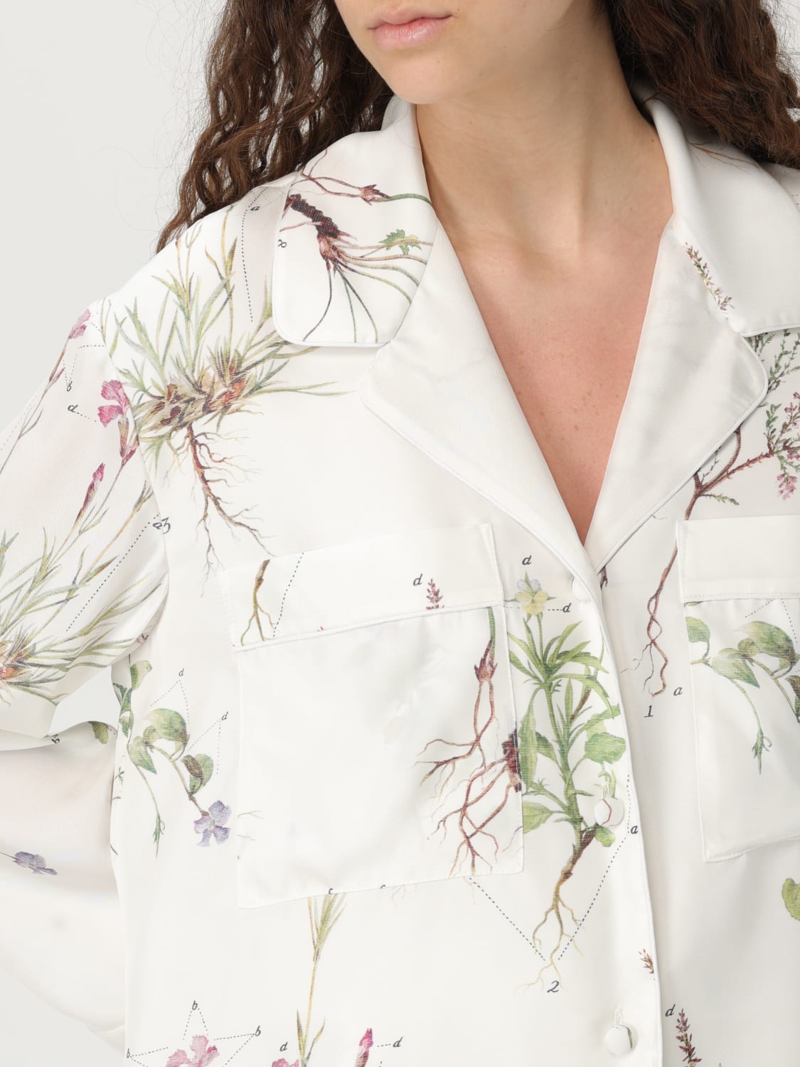 ERDEM: Shirt woman - Yellow Cream | Erdem shirt VC25T28WBFST