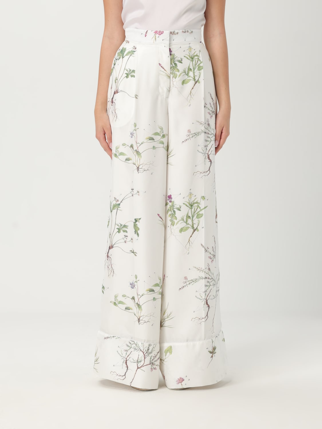 ERDEM TROUSERS: Trousers woman Erdem, Yellow Cream - Img 1