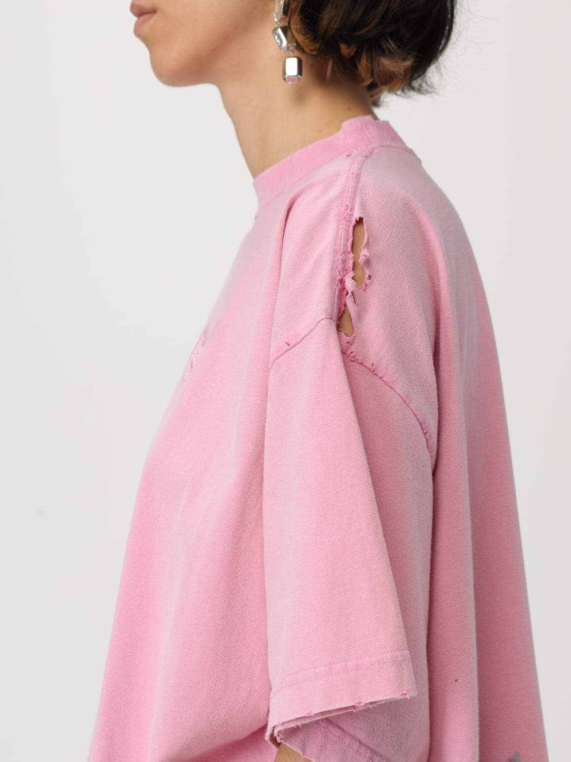 Tシャツ・カットソー BALENCIAGA Woman T-Shirt Pink 783399TSVD5 2014 BALENCIAGA: T-shirt woman - Pink | Balenciaga t-shirt