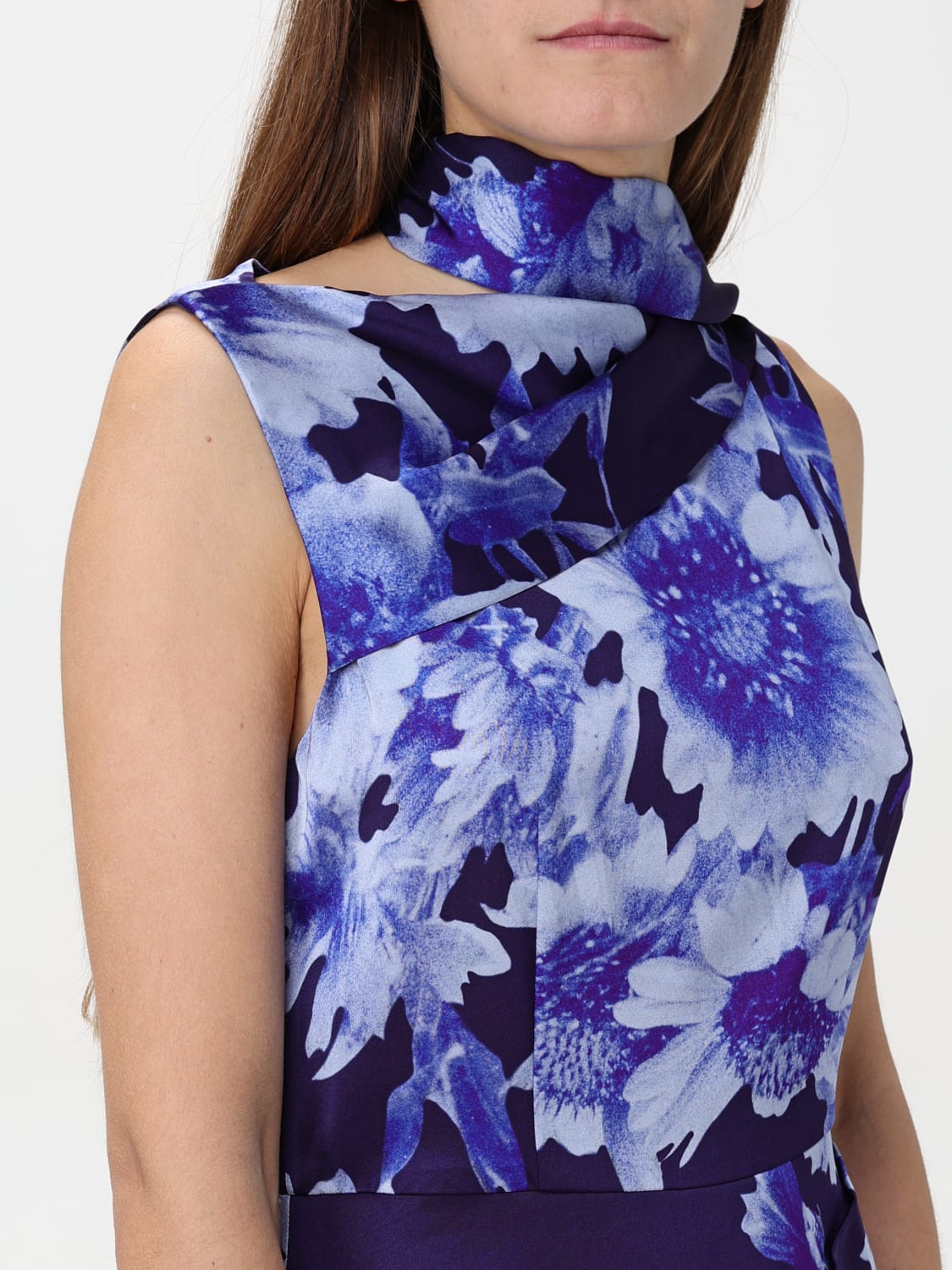 ERDEM: Dress woman - Blue | Erdem dress PS25D9ITVS online at