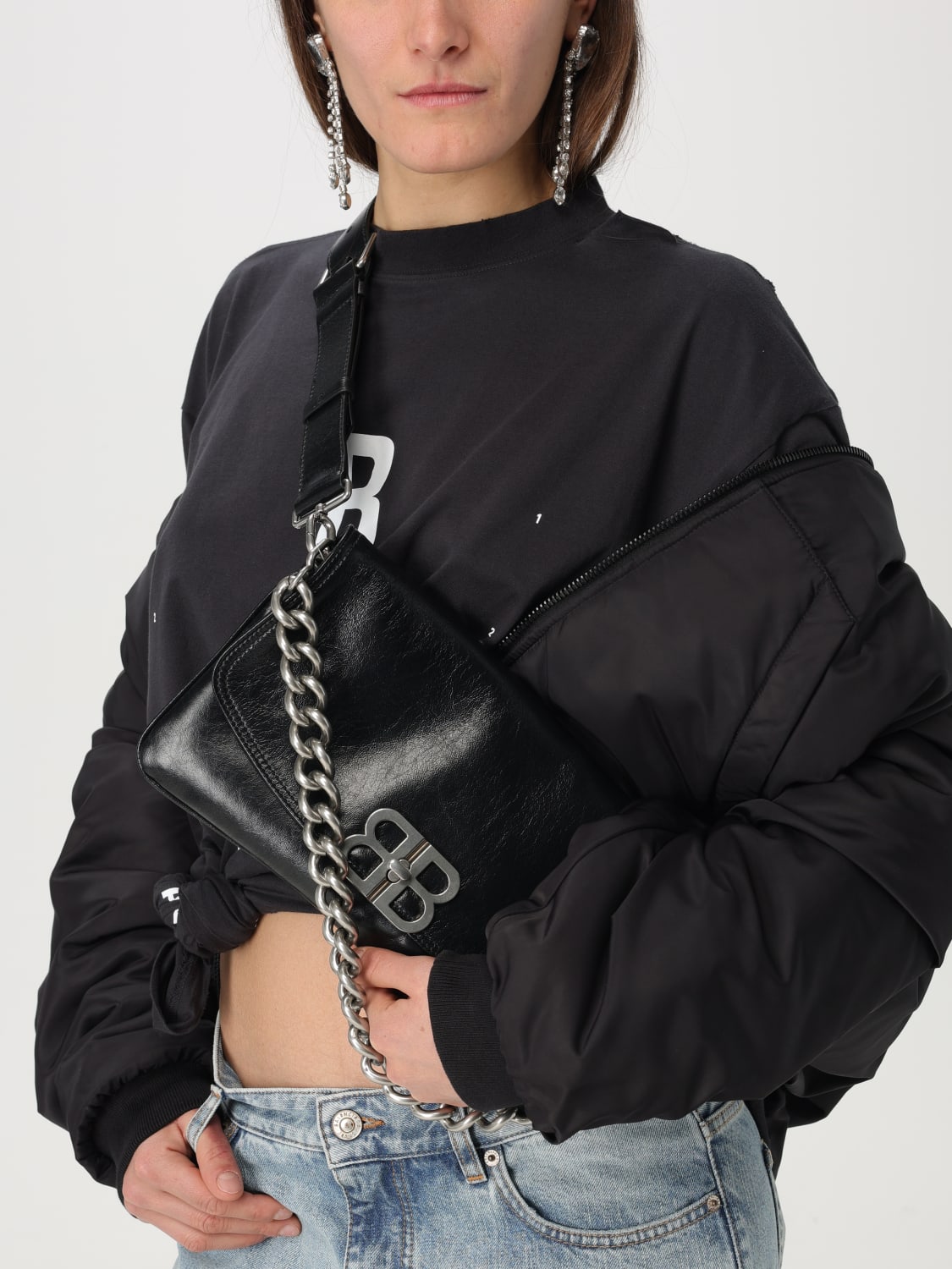 ショルダーバッグ・ポシェット BALENCIAGA Woman Shoulder bag Black 748596 2ABFJ 1000 BALENCIAGA: Shoulder bag woman - Black | Balenciaga shoulder
