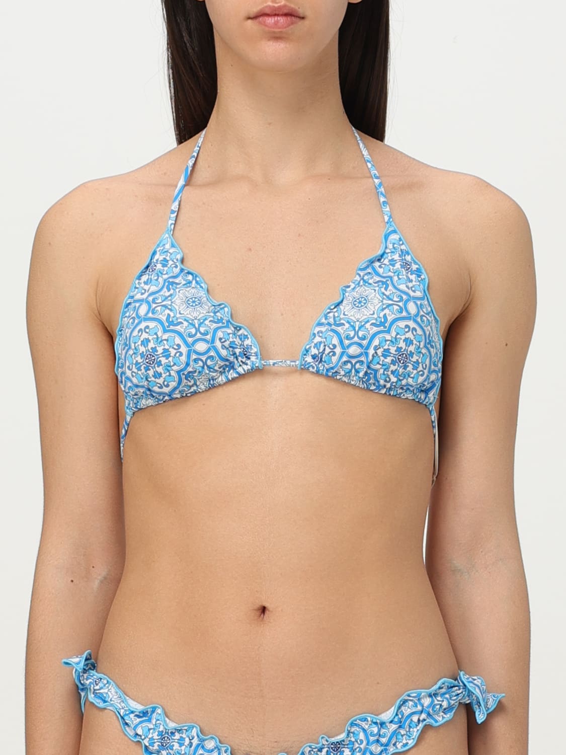 MC2 SAINT BARTH COSTUME: Costume da bagno bikini top MC2 Saint Barth, Azzurro - Img 1