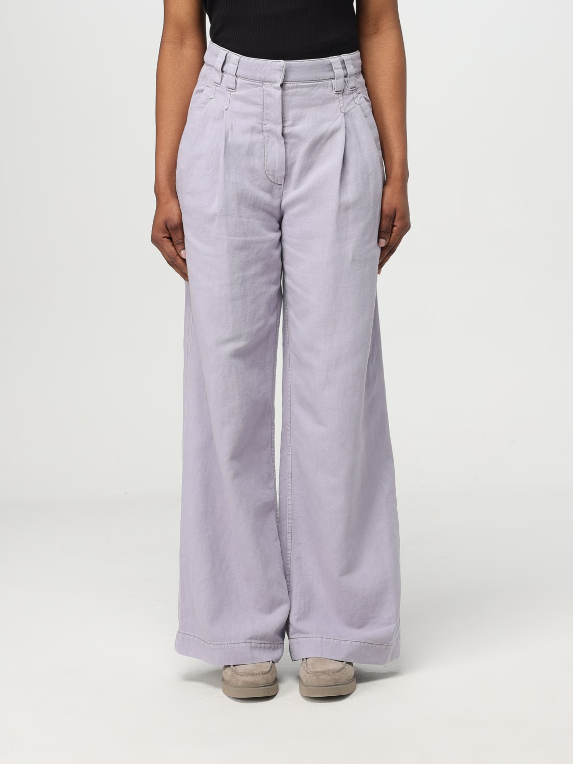 パンツ BRUNELLO CUCINELLI Woman Pants Lilac ML996P5896 C9101 BRUNELLO CUCINELLI: Pants woman - Lilac | Brunello Cucinelli