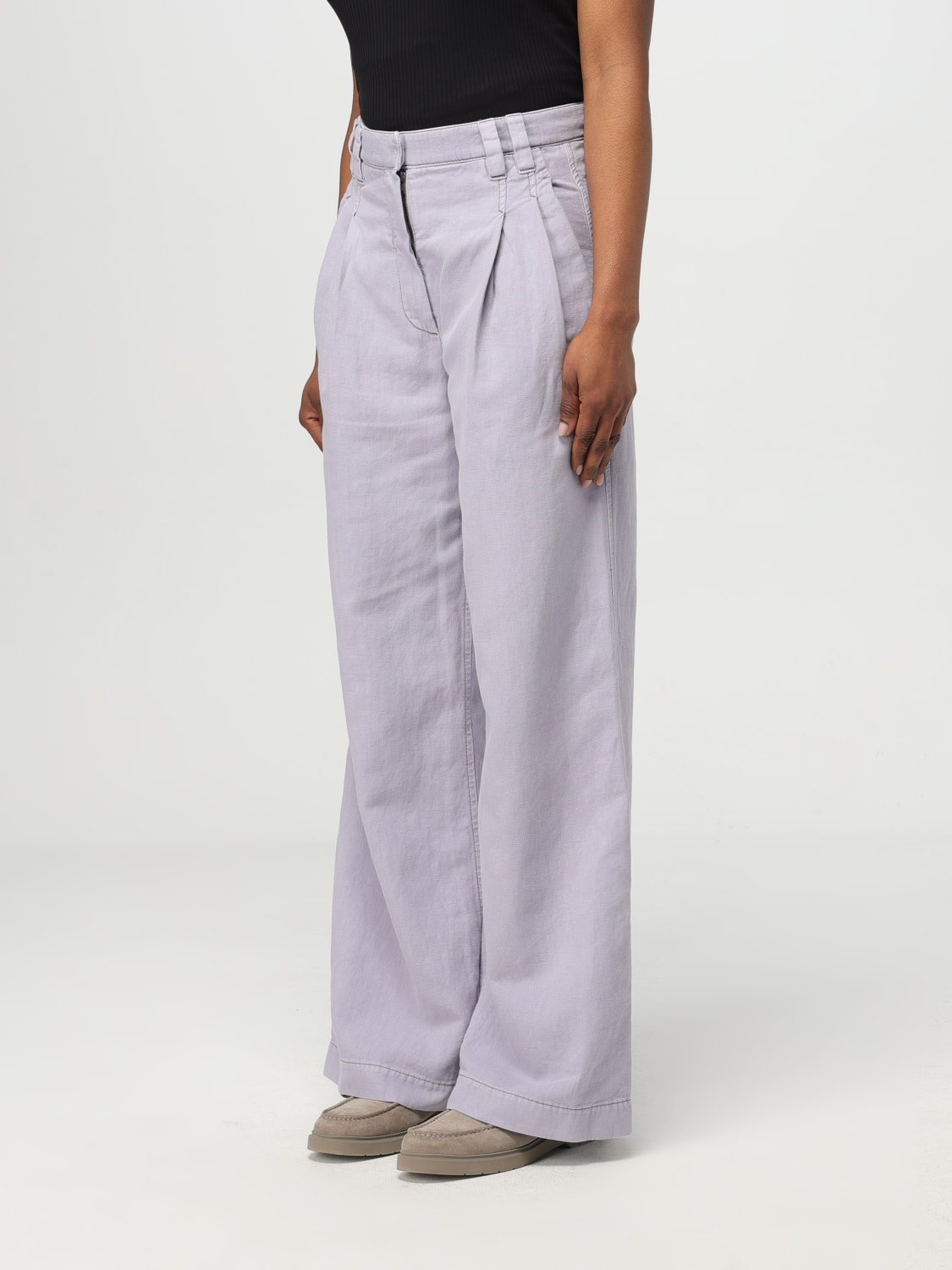 パンツ BRUNELLO CUCINELLI Women Straight Pants ML996P5896CO Purple BRUNELLO CUCINELLI: Pants woman - Lilac | Brunello Cucinelli