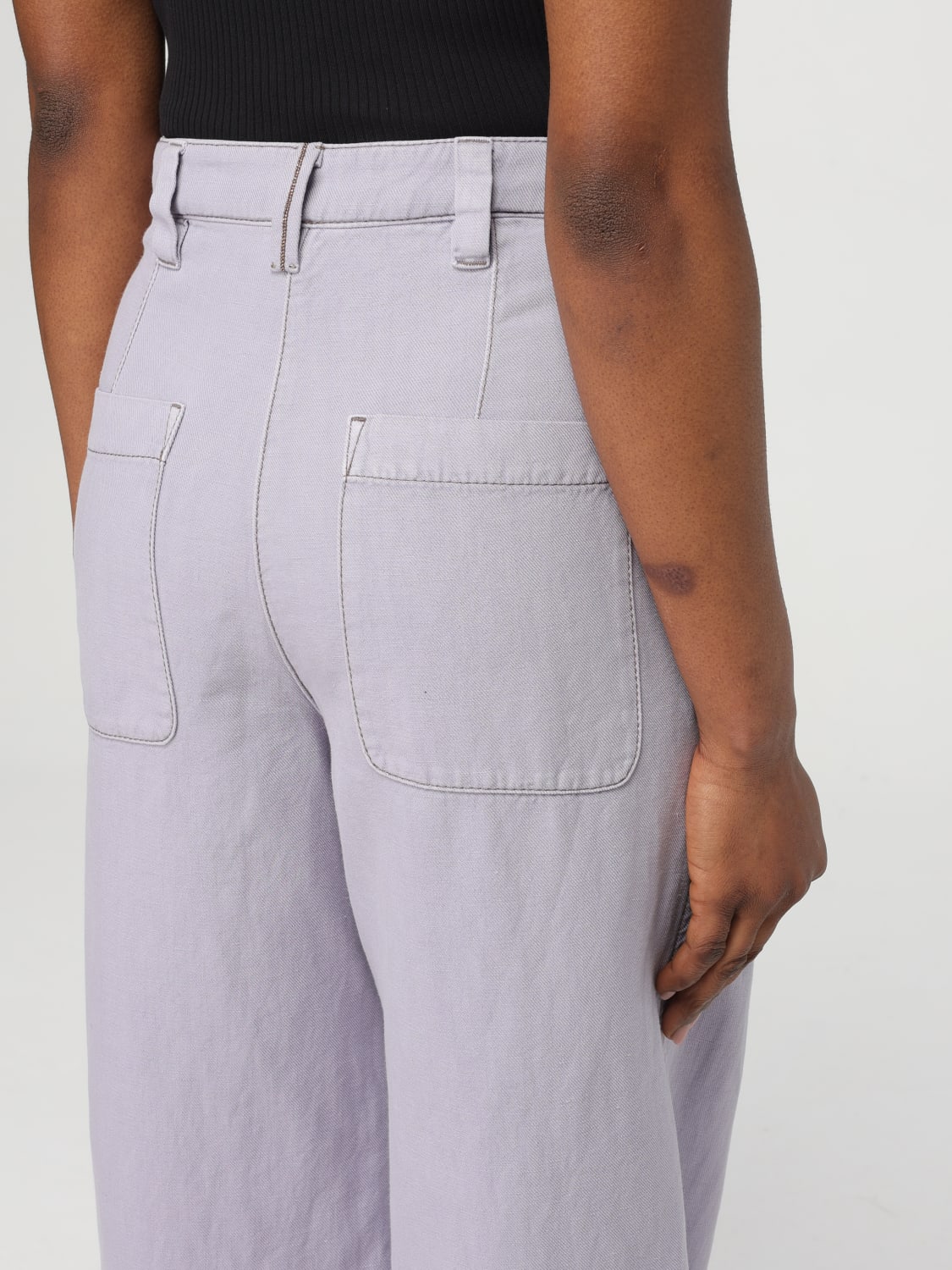 パンツ BRUNELLO CUCINELLI Woman Pants Lilac ML996P5896 C9101 BRUNELLO CUCINELLI: Pants woman - Lilac | Brunello Cucinelli