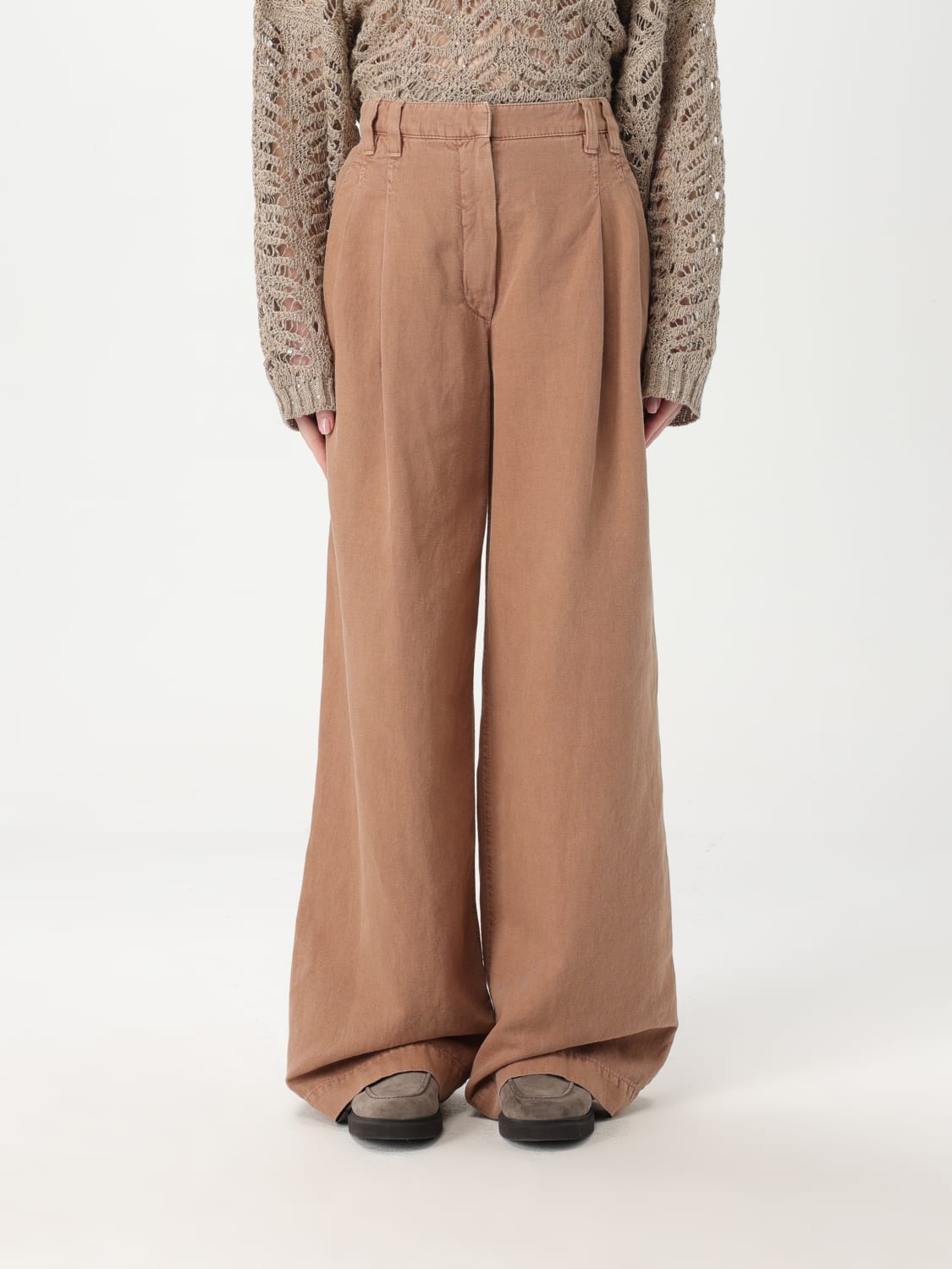 パンツ BRUNELLO CUCINELLI Woman Pants Clay Color ML996P5896 C2867 BRUNELLO CUCINELLI: Pants woman - Clay Color | Brunello