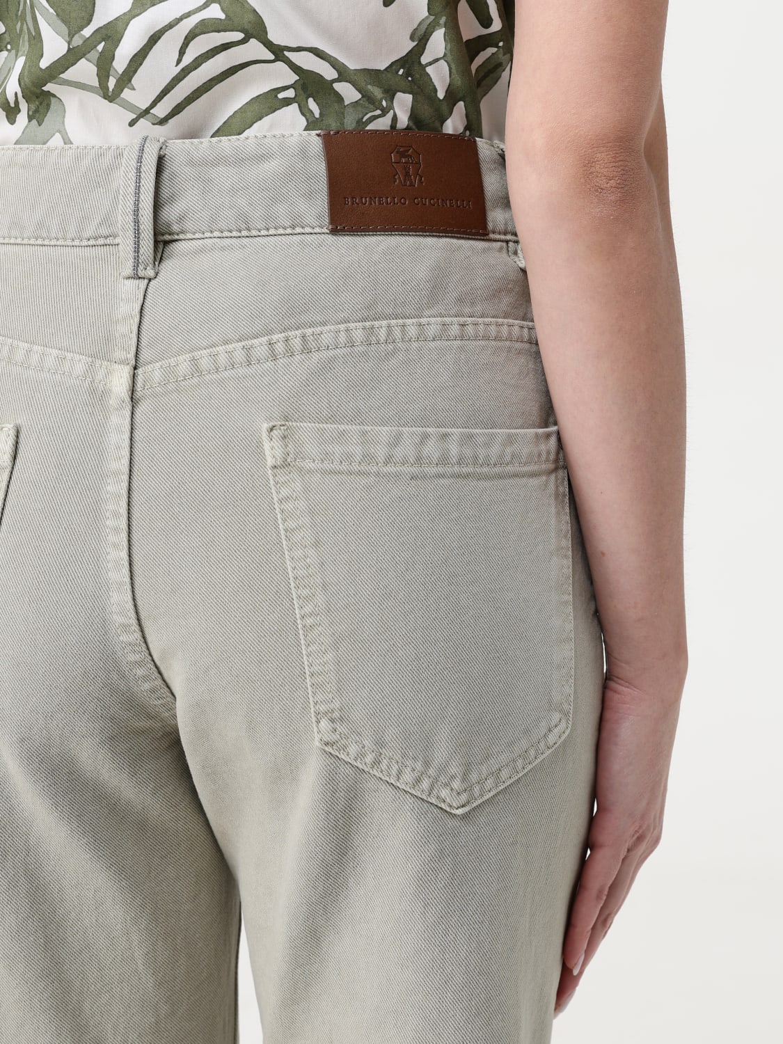 デニム・ジーパン BRUNELLO CUCINELLI Women Denim Pants M0H81P5758 C7192 BEIGE BRUNELLO CUCINELLI: Pants woman - Beige | Brunello Cucinelli