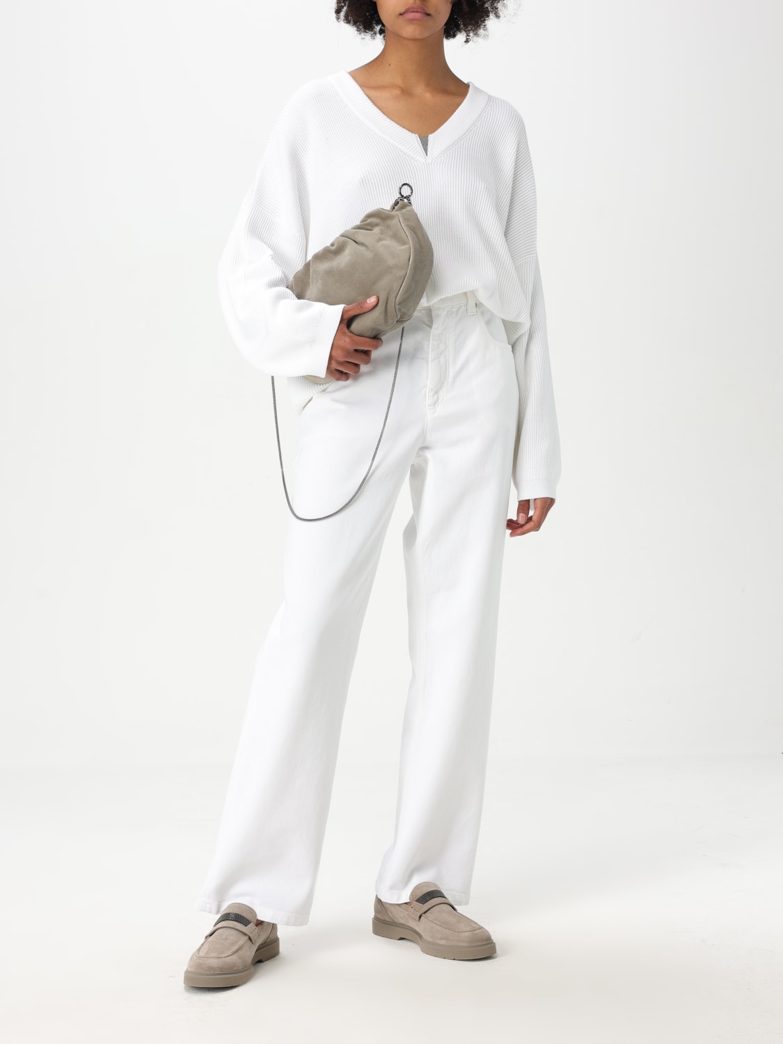 BRUNELLO CUCINELLI SAC BANDOULIÈRE: Sac porté épaule femme Brunello Cucinelli, Beige - Img 2