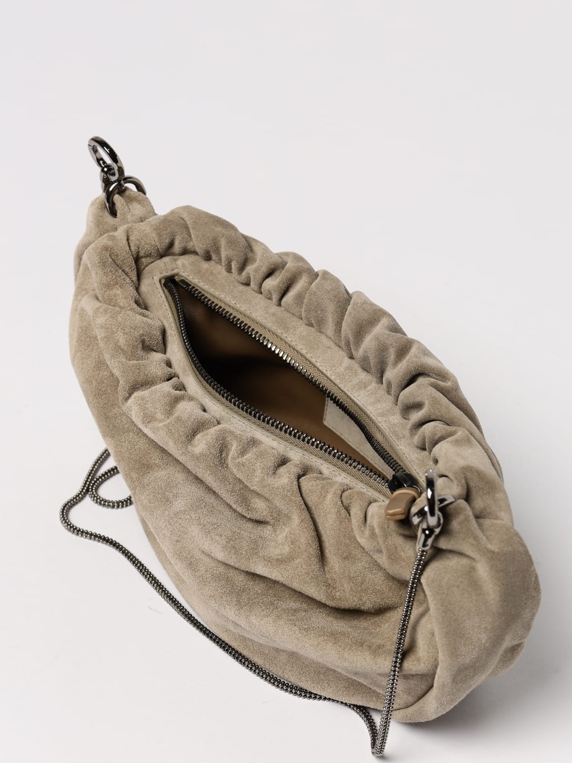 BRUNELLO CUCINELLI SAC BANDOULIÈRE: Sac porté épaule femme Brunello Cucinelli, Beige - Img 5