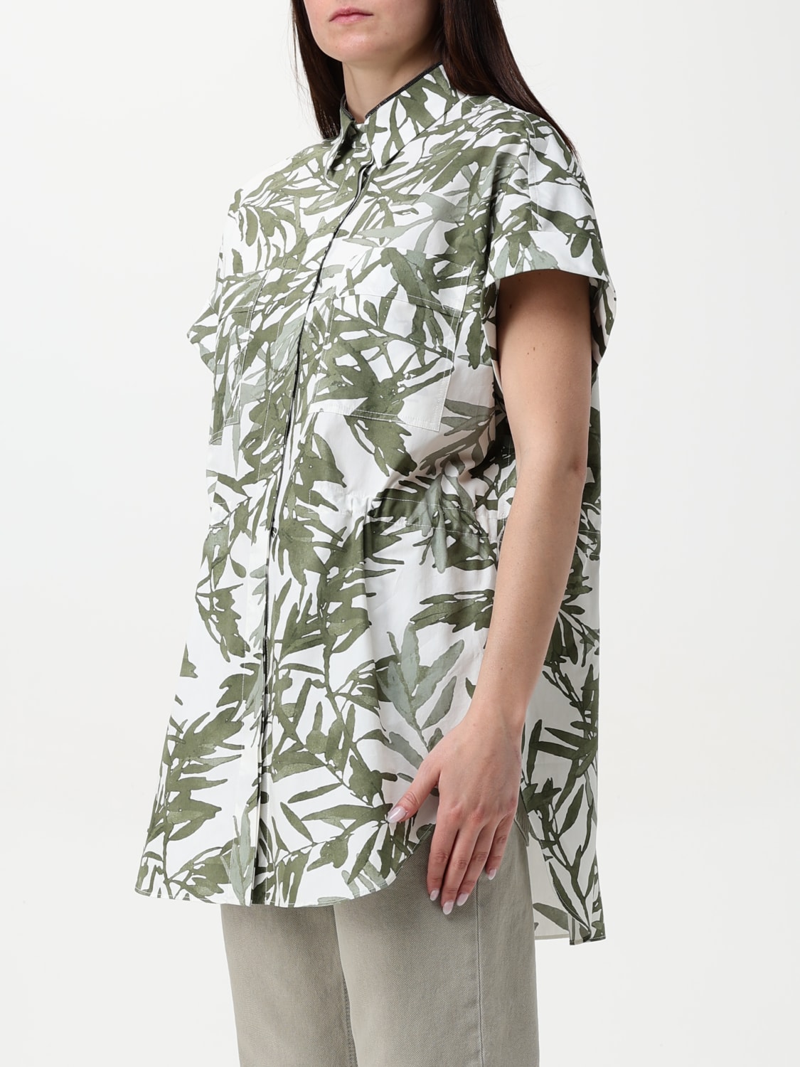 BRUNELLO CUCINELLI CAMISA: Camisa mujer Brunello Cucinelli, Verde - Img 4