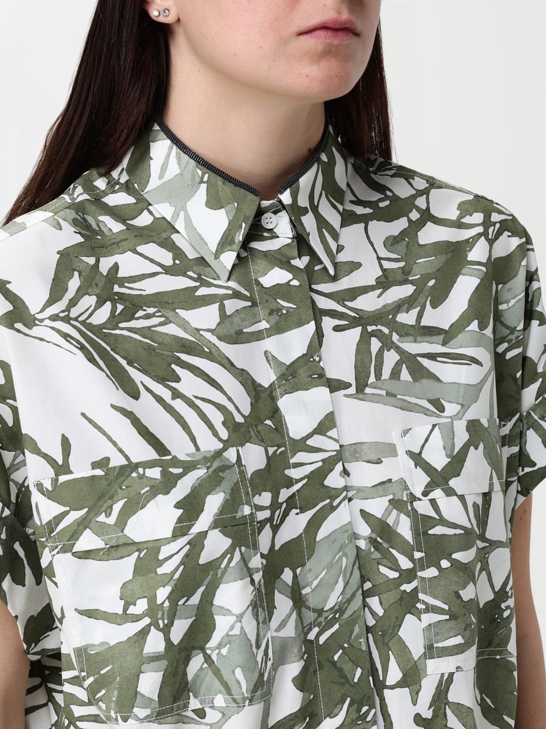 BRUNELLO CUCINELLI CAMISA: Camisa mujer Brunello Cucinelli, Verde - Img 5