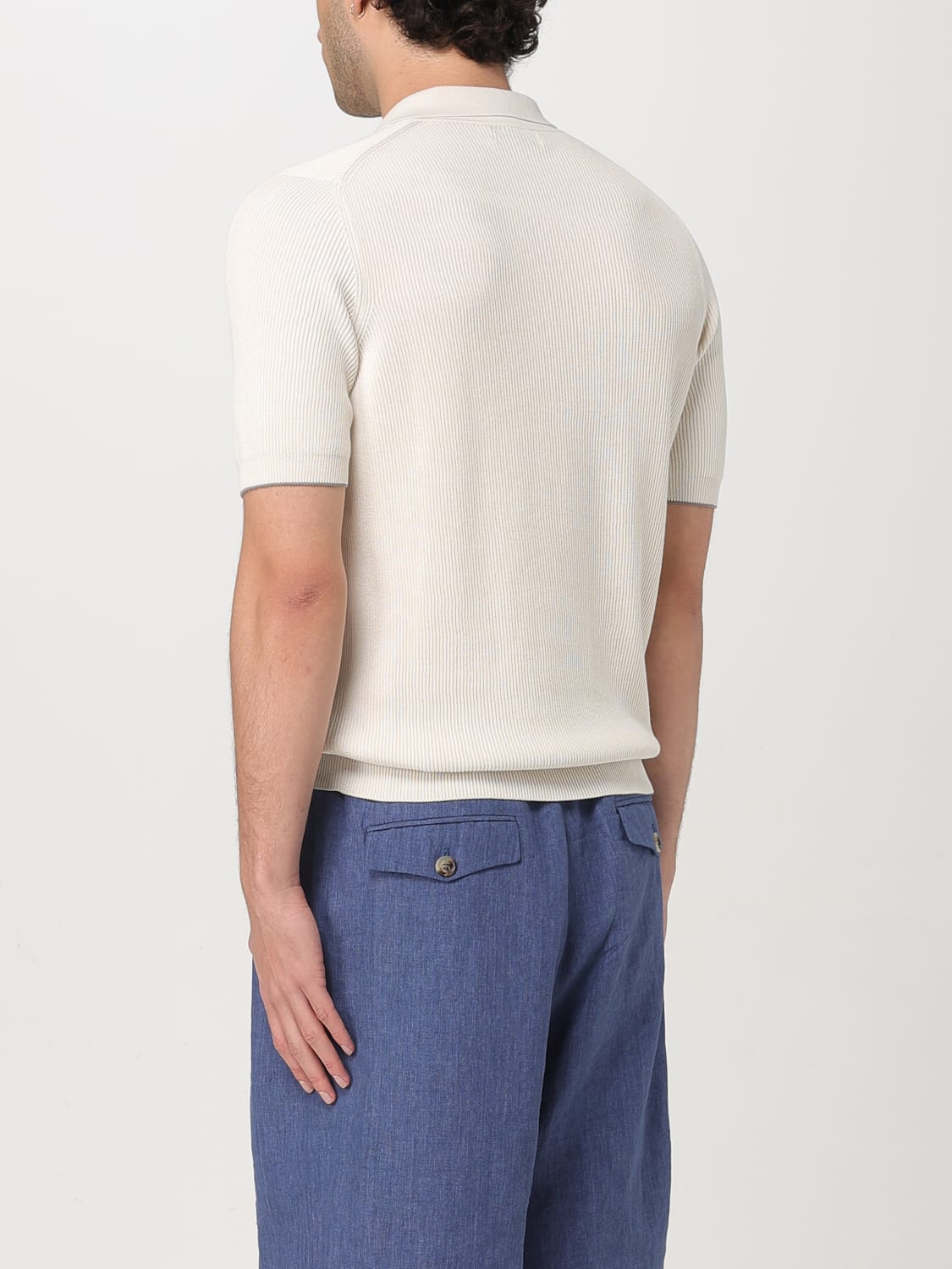 BRUNELLO CUCINELLI POLO SHIRT: Sweater men Brunello Cucinelli, White - Img 3