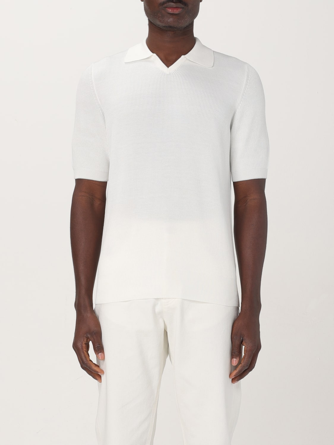 BRUNELLO CUCINELLI POLO SHIRT: Sweater men Brunello Cucinelli, Yellow Cream - Img 1