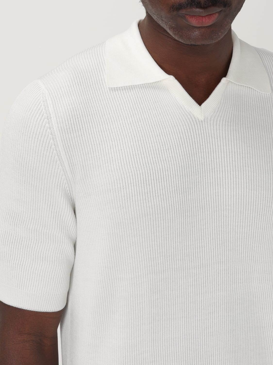 BRUNELLO CUCINELLI POLO SHIRT: Sweater men Brunello Cucinelli, Yellow Cream - Img 5