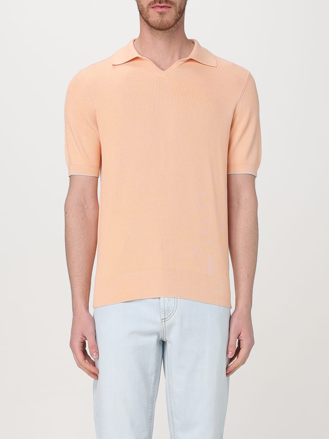 BRUNELLO CUCINELLI POLO: Pull homme Brunello Cucinelli, Melon - Img 1