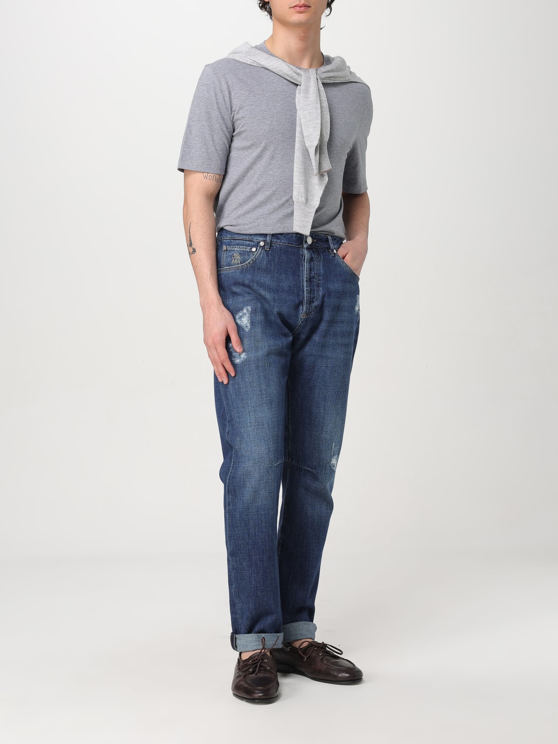 BRUNELLO CUCINELLI JEANS: Jeans Brunello Cucinelli in denim , Denim - Img 2