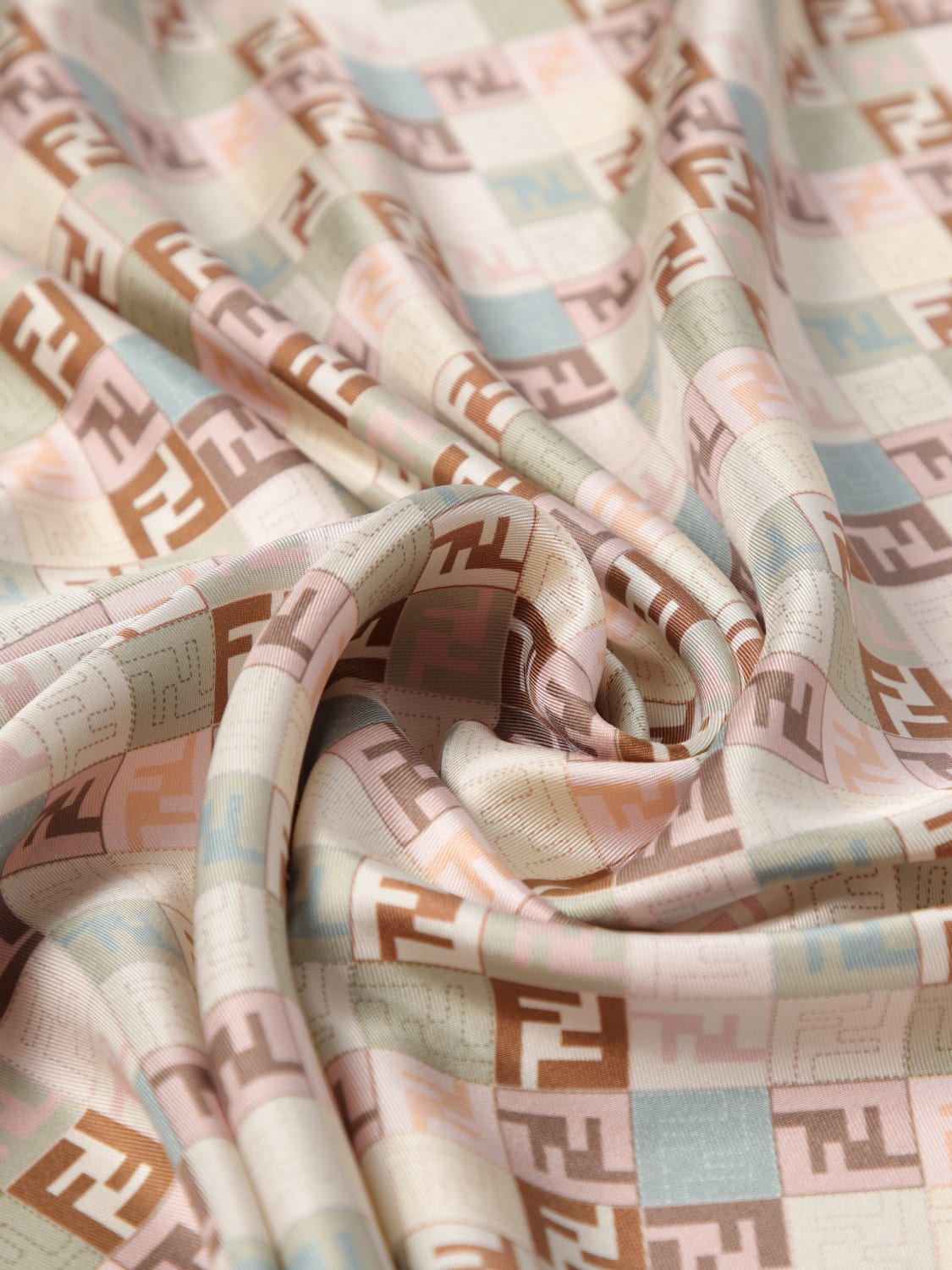 FENDI: Neck scarf woman - Beige | Fendi neck scarf FXT091