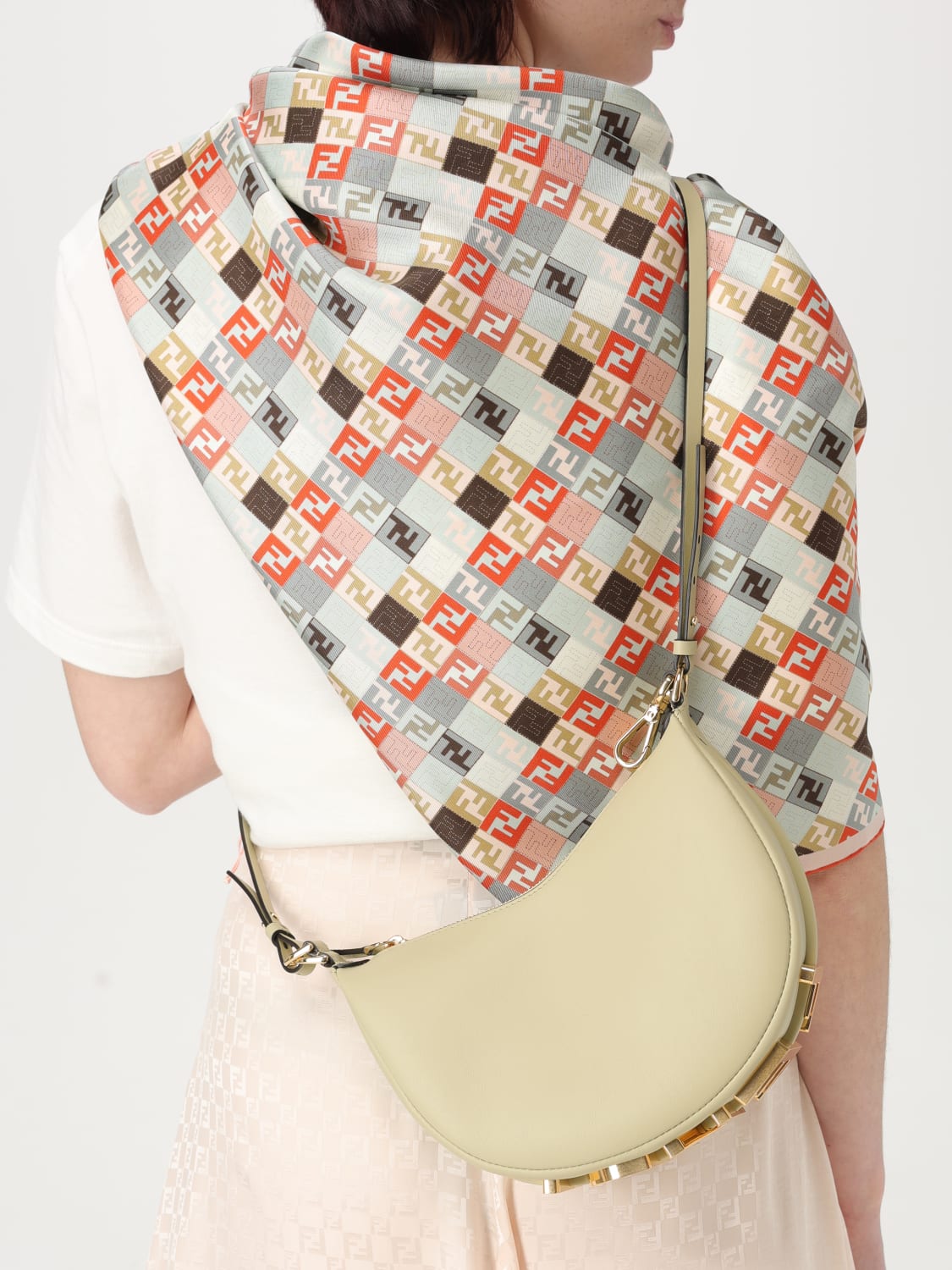 バッグ・カバンその他 FENDI Woman Mini bag Sage 8BS081 A5DY F1QI2 Fendigraphy Mini Leather Green | Fendi