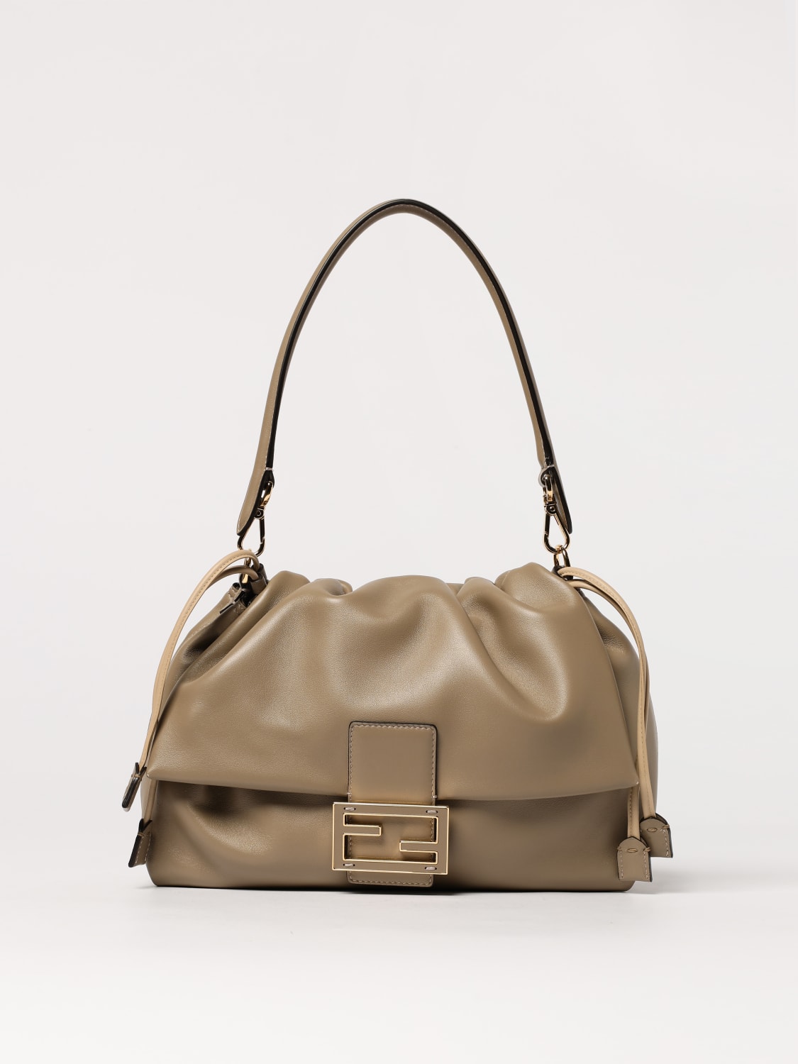 FENDI: Shoulder bag woman - Dove Grey | Fendi shoulder bag