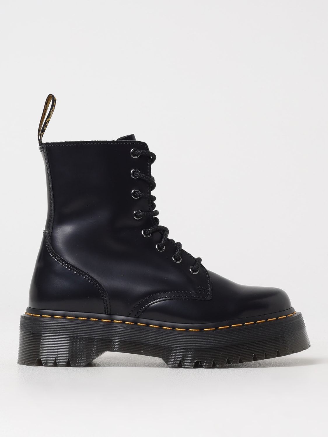 DR. MARTENS BOOTS: Dr. Martens Jadon brushed leather boots, Black - Img 1
