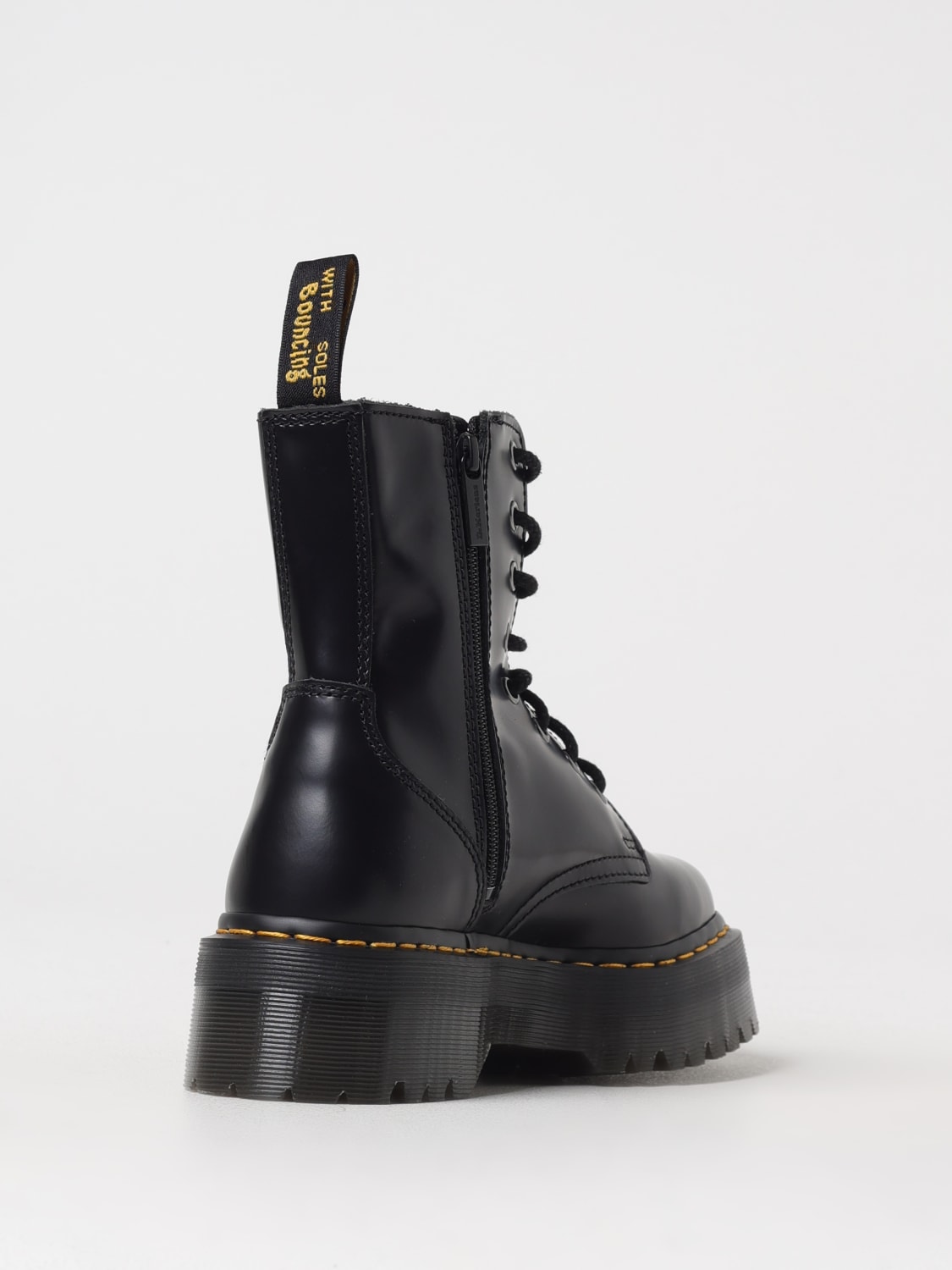 DR. MARTENS BOOTS: Dr. Martens Jadon brushed leather boots, Black - Img 3