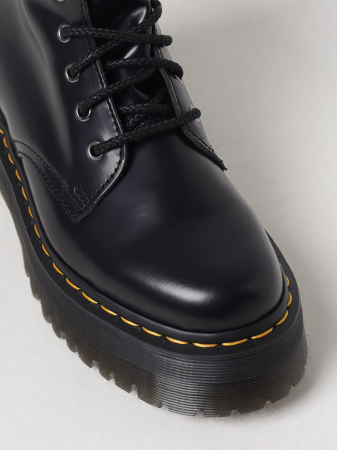 DR. MARTENS BOOTS: Dr. Martens Jadon brushed leather boots, Black - Img 4