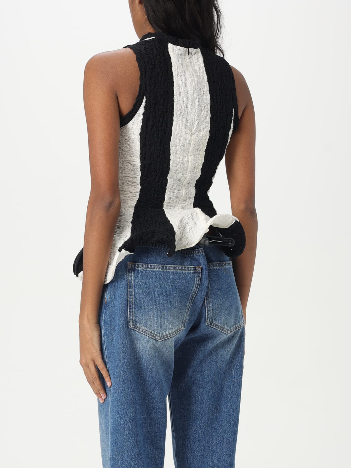 MSGM TOP: Top MSGM in maglia , Nero - Img 2