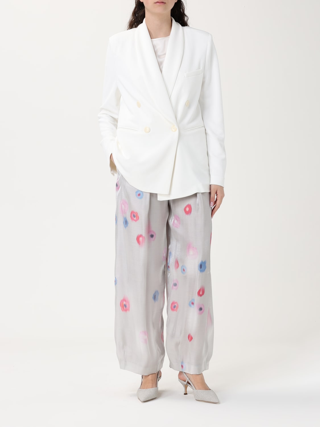 パンツ EMPORIO ARMANI Woman Pants Pearl EW003141 TE13520 P0005 EMPORIO ARMANI: Pants woman - Pearl | Emporio Armani pants