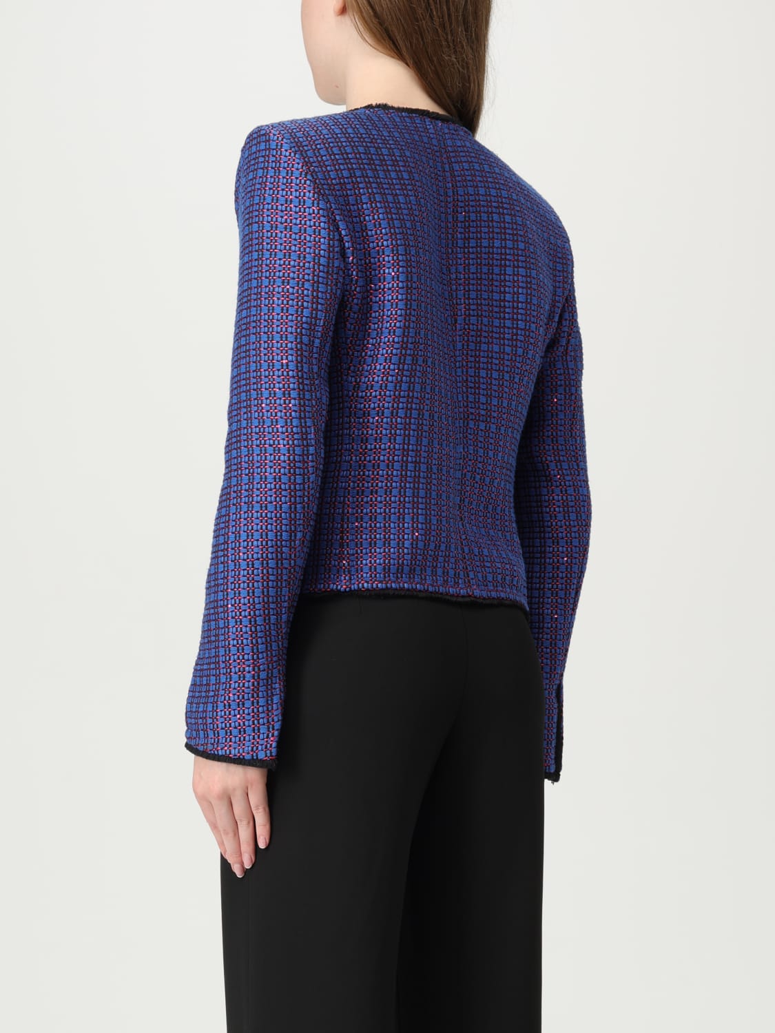 アウターその他 EMPORIO ARMANI Woman Blazer Blue EW001675 TE13450 FB255 EMPORIO ARMANI: Blazer woman - Blue | Emporio Armani blazer