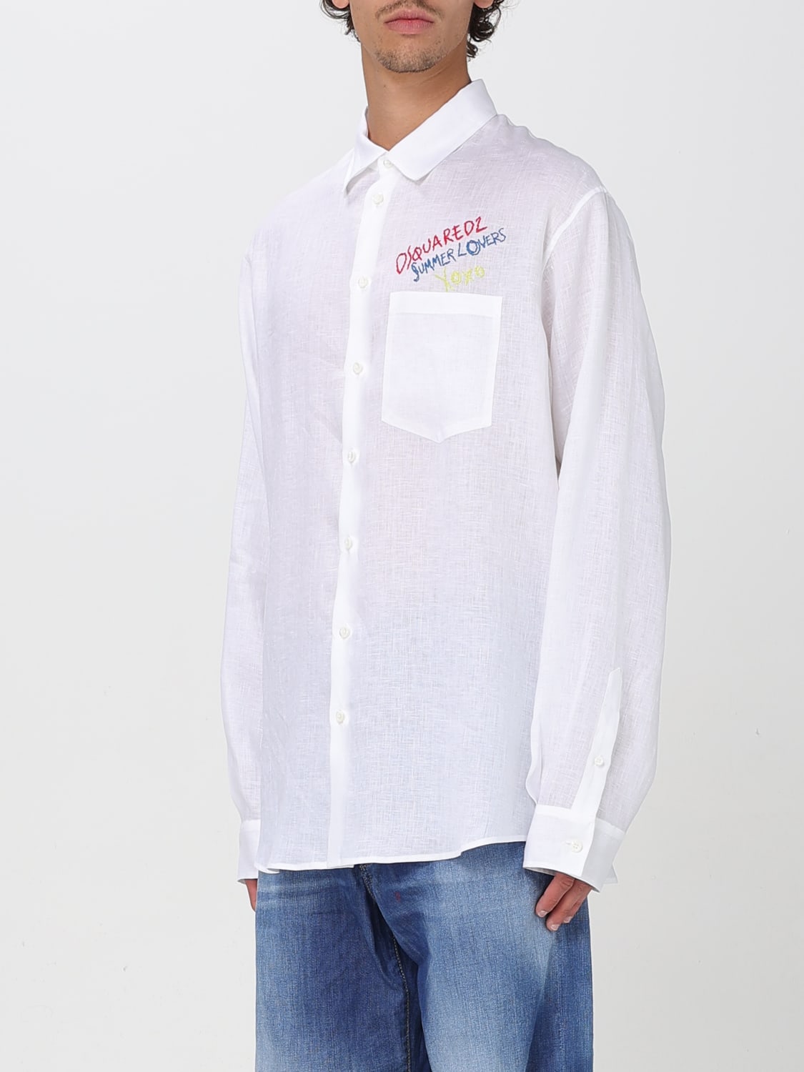DSQUARED2 SHIRT: Shirt men Dsquared2, White - Img 4