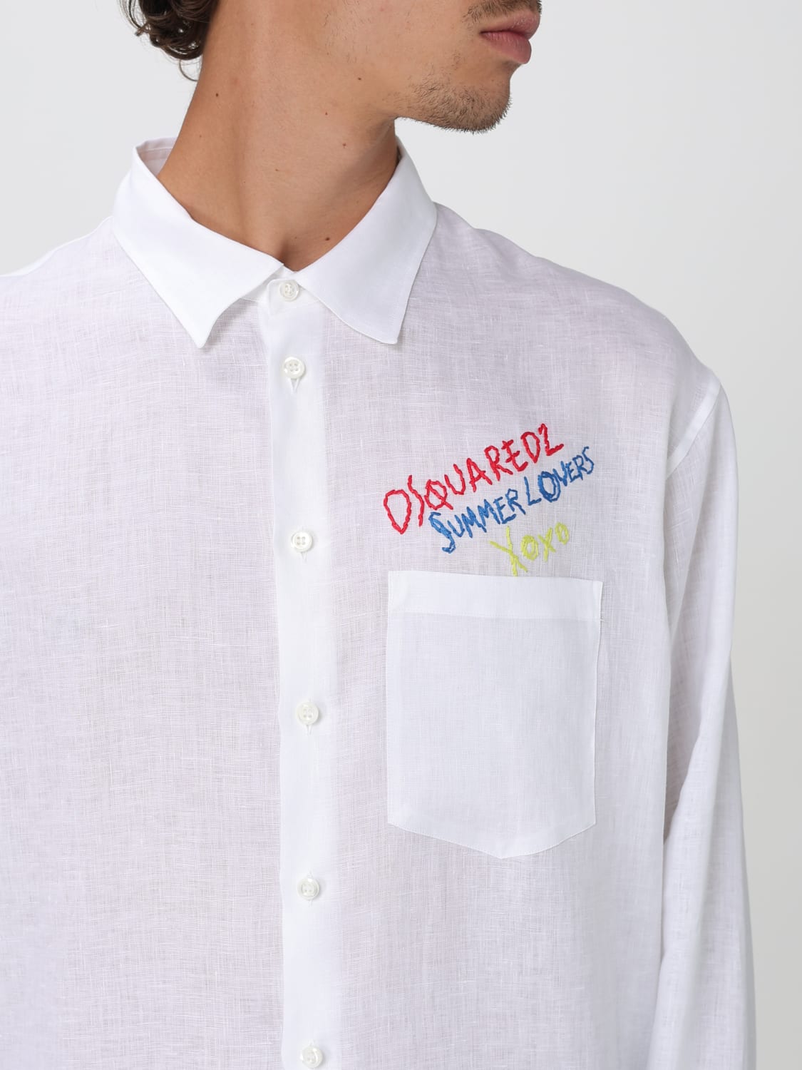 DSQUARED2 SHIRT: Shirt men Dsquared2, White - Img 5