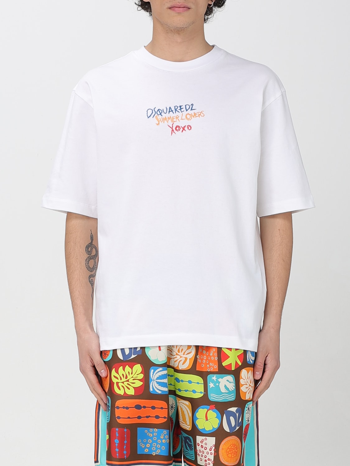 Tシャツ・カットソー DSQUARED2 Men T-shirt White S78GD0097S24583 100 DSQUARED2: T-shirt men - White | Dsquared2 t-shirt
