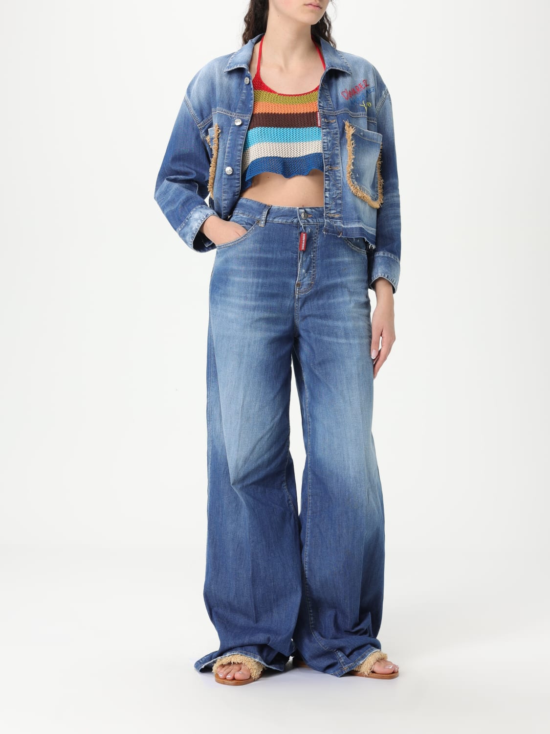 DSQUARED2 GIACCA: Giubbotto Summer Lovers Dsquared2 in denim , Denim - Img 2