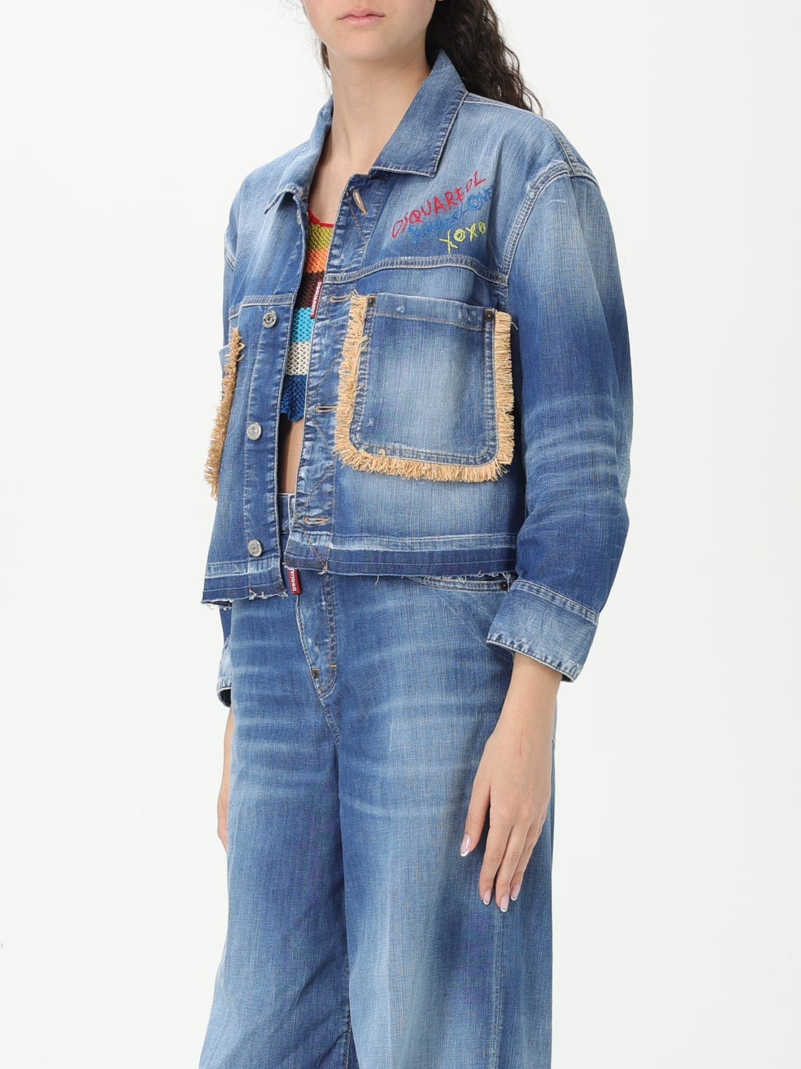 DSQUARED2 GIACCA: Giubbotto Summer Lovers Dsquared2 in denim , Denim - Img 4