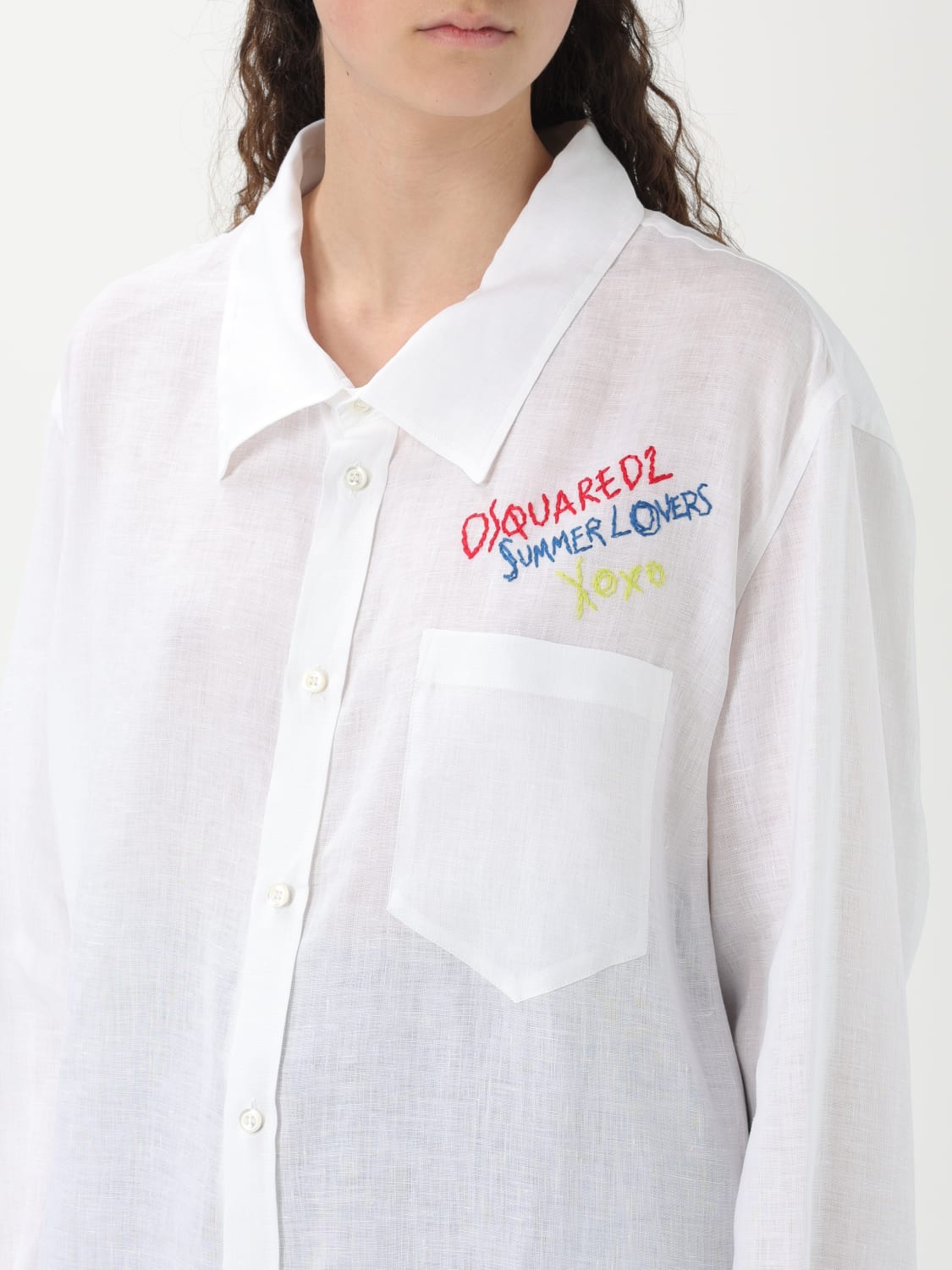 DSQUARED2 HEMDBLUSE: Hemdbluse damen Dsquared2, Weiß - Img 4