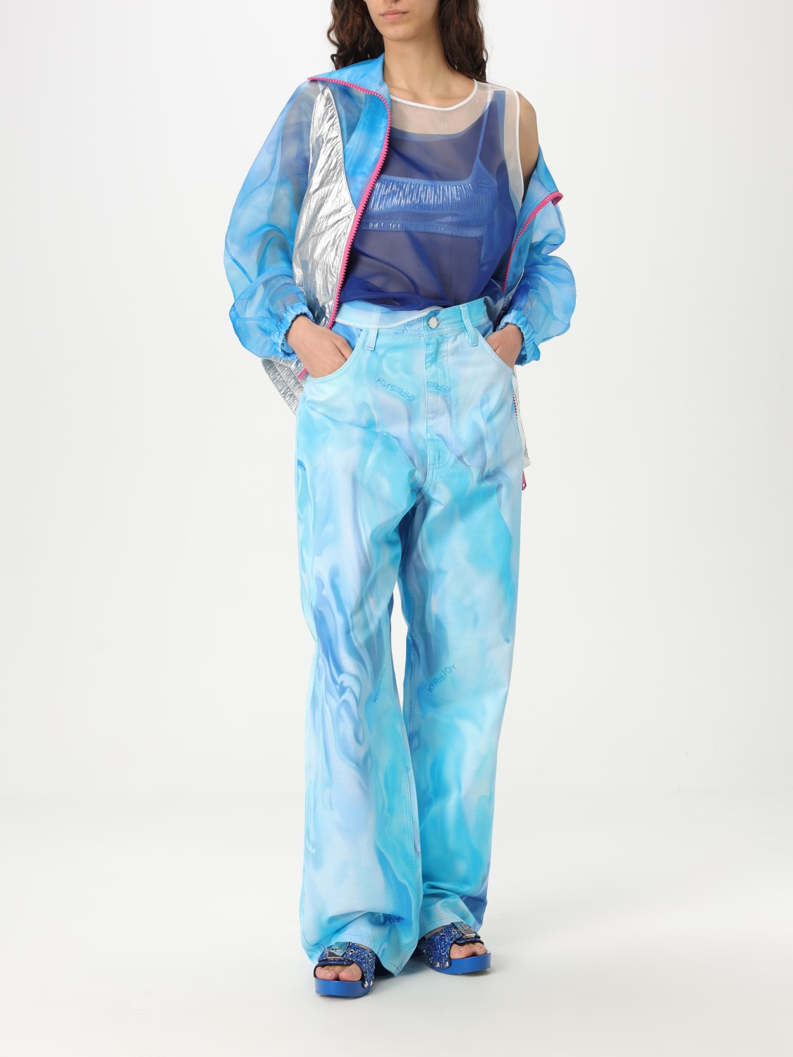 KHRISJOY GIACCA: Giubbotto Khrisjoy in nylon , Azzurro - Img 2