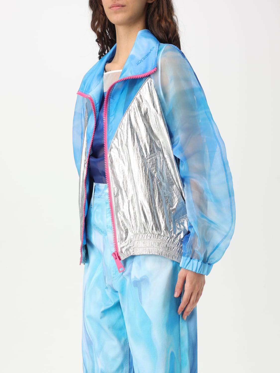 KHRISJOY GIACCA: Giubbotto Khrisjoy in nylon , Azzurro - Img 4