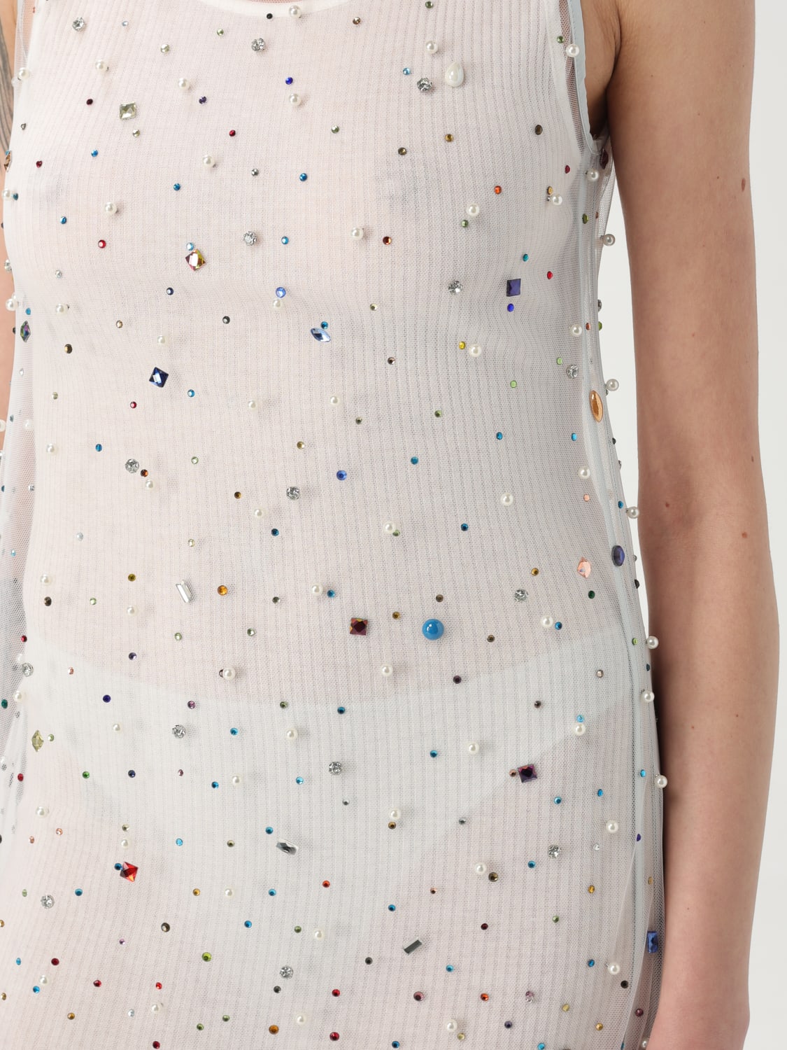 KHRISJOY ABITO: Abito Khrisjoy in maglia con perline e strass , Fantasia - Img 4
