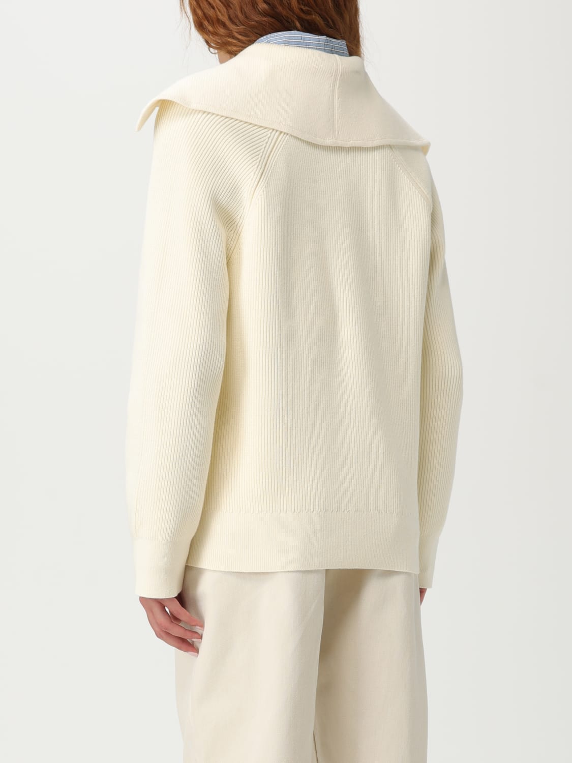 BOTTEGA VENETA MAGLIA: Cardigan di lana Bottega Veneta , Bianco - Img 3