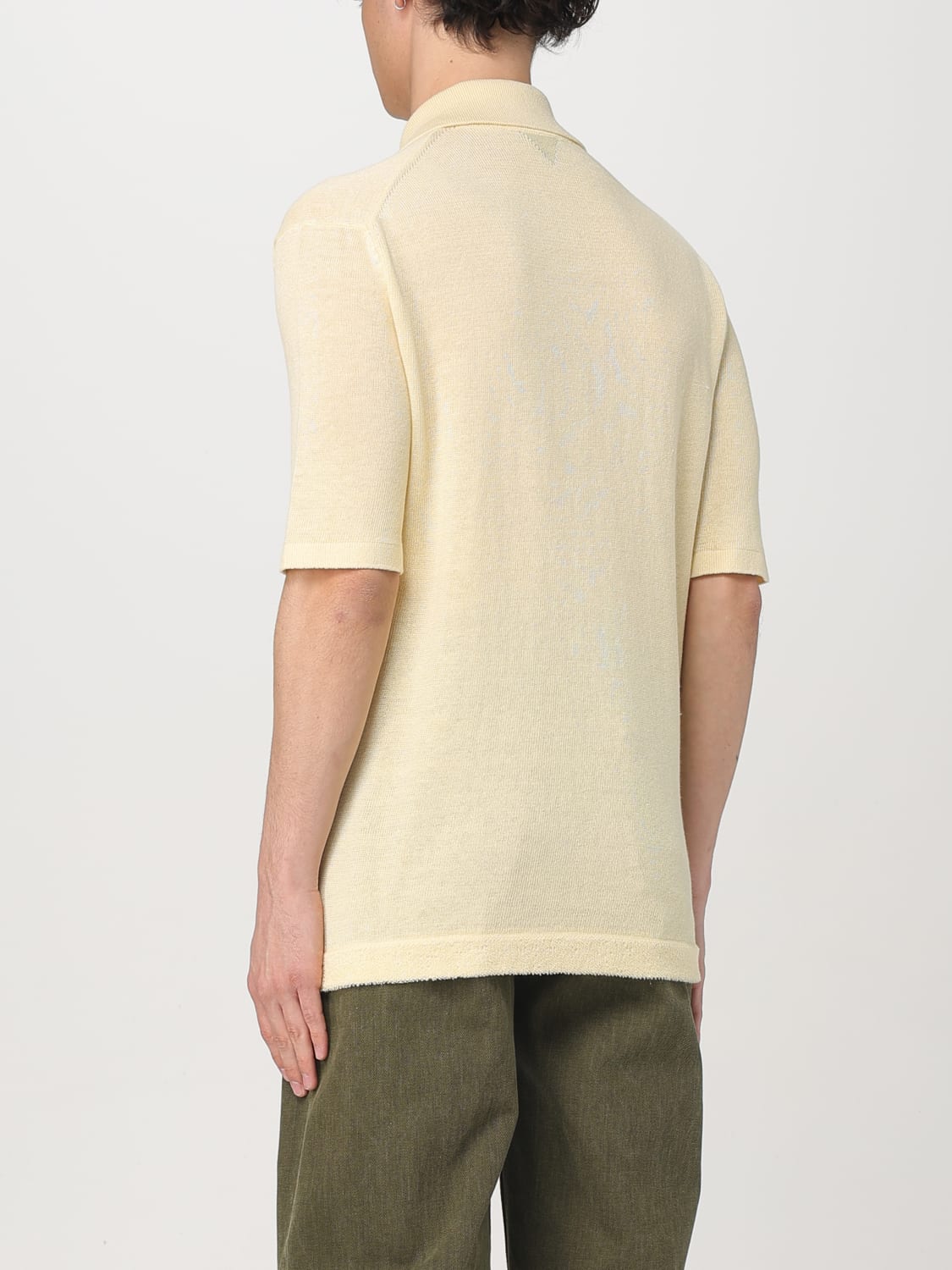 Tシャツ・カットソー BOTTEGA VENETA Melange Sand Cotton Polo Shirt Tシャツ・カットソー BOTTEGA VENETA Melange Sand Cotton Polo