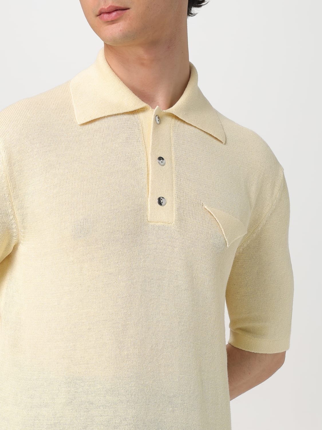 BOTTEGA VENETA：ポロシャツ メンズ - イエロー | GIGLIO.COM