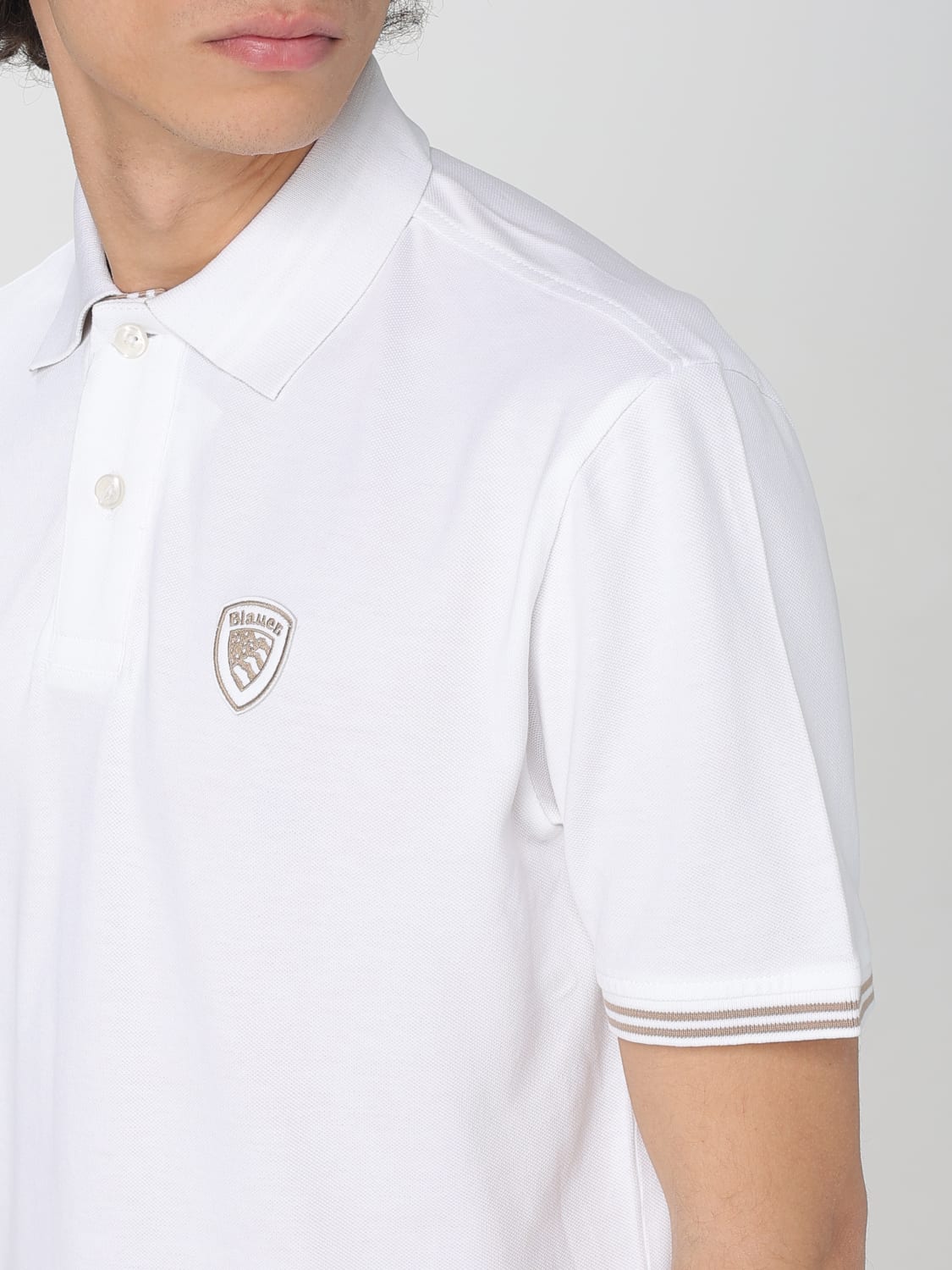 BLAUER POLO: Polo herren Blauer, Weiß - Img 3