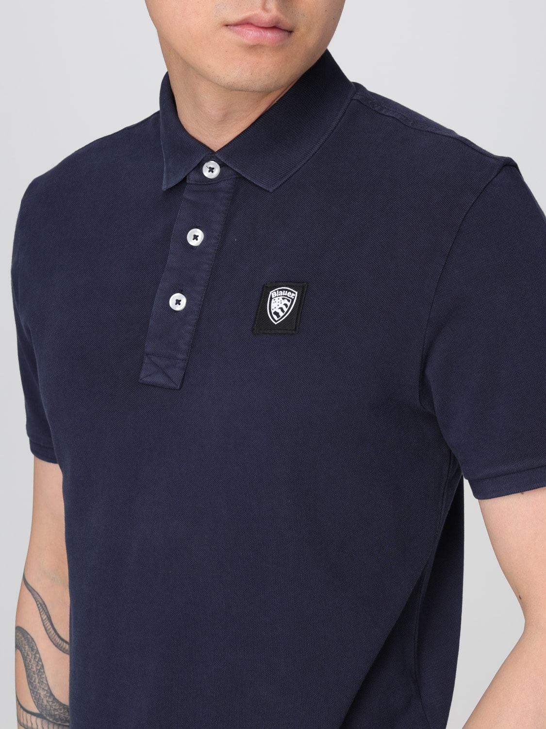 BLAUER POLO: Polo hombre Blauer, Azul Oscuro - Img 3