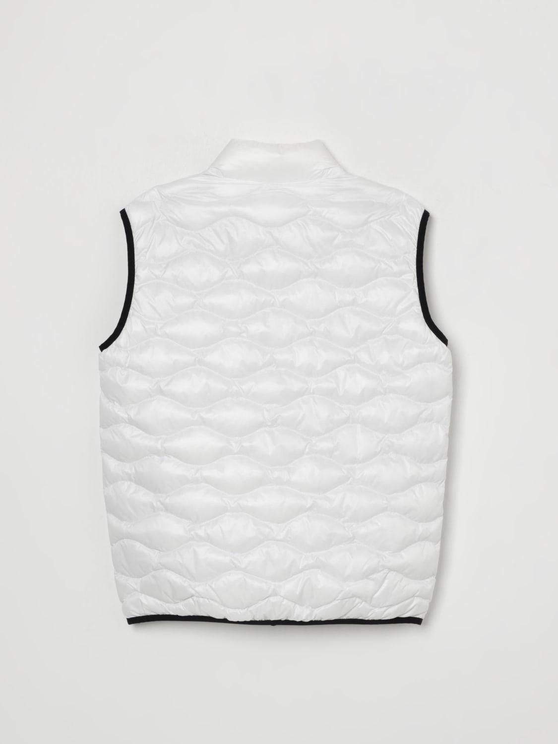 BLAUER GILET: Gilet imbottito con logo Blauer in nylon, Bianco - Img 2