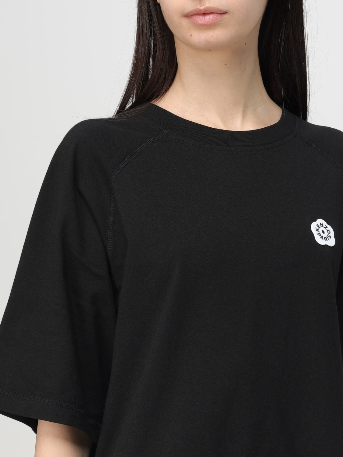 KENZO ABITO: Abito a t-shirt in cotone Kenzo, Nero - Img 4