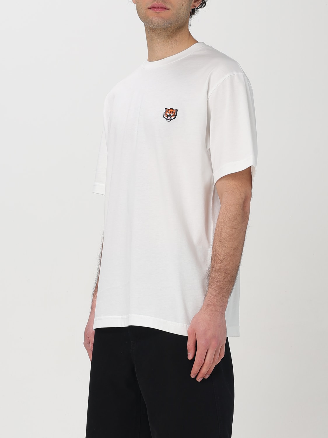 KENZO メンズ 半袖Tシャツ FF55TS5284SG 02 KENZO Pop' embroidered T-shirt in cotton | Men's | KENZO