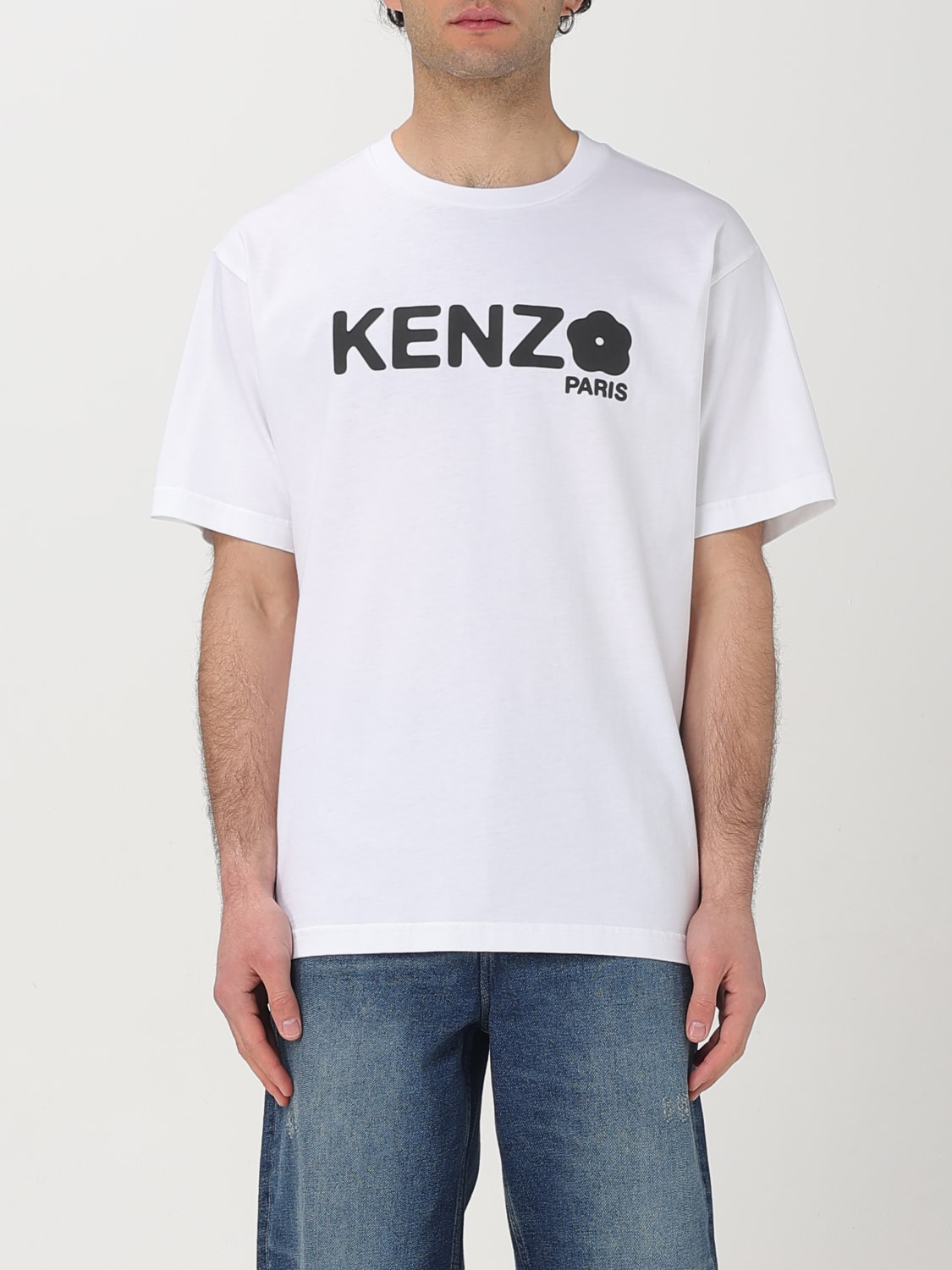KENZO T-SHIRT: T-shirt Fiore Kenzo Paris in cotone, Bianco - Img 1
